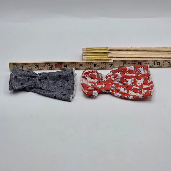 Handmade Barbie Doll Dress Set Polka Dot & Cat Print Two Piece Outfit - Picture 6 of 6